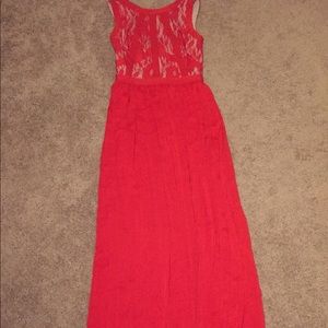 Red and nude prom dress new without tags